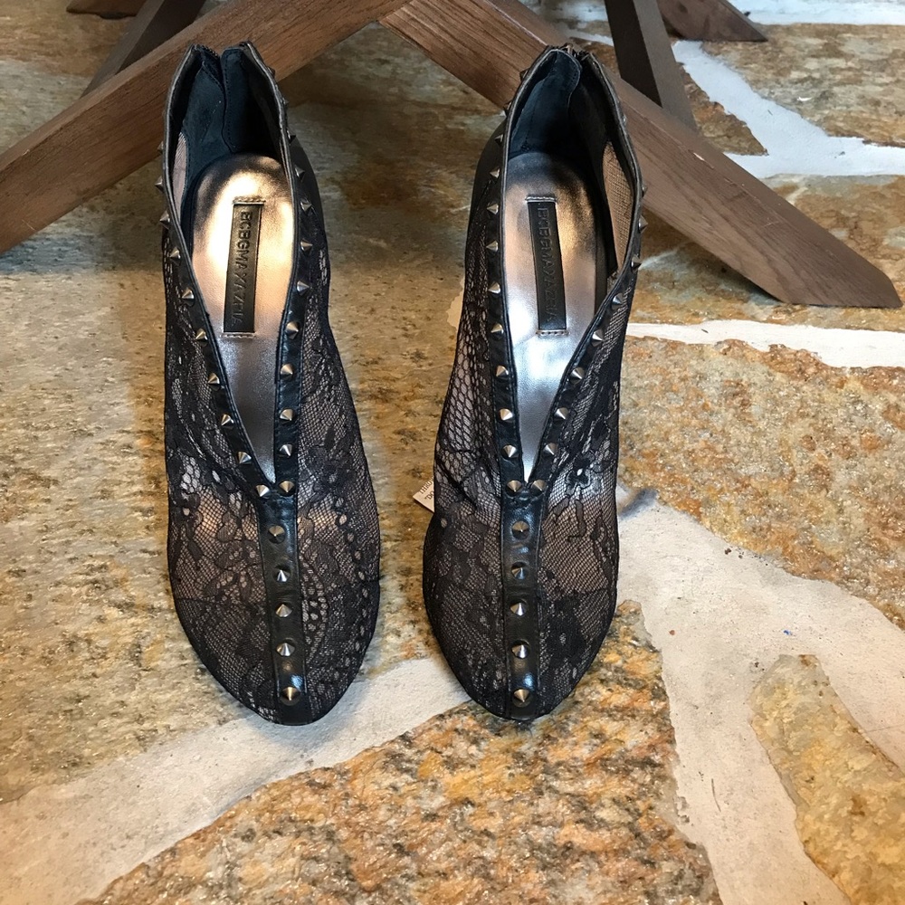Studded Lace Stunning BCBG Heeled Bootie